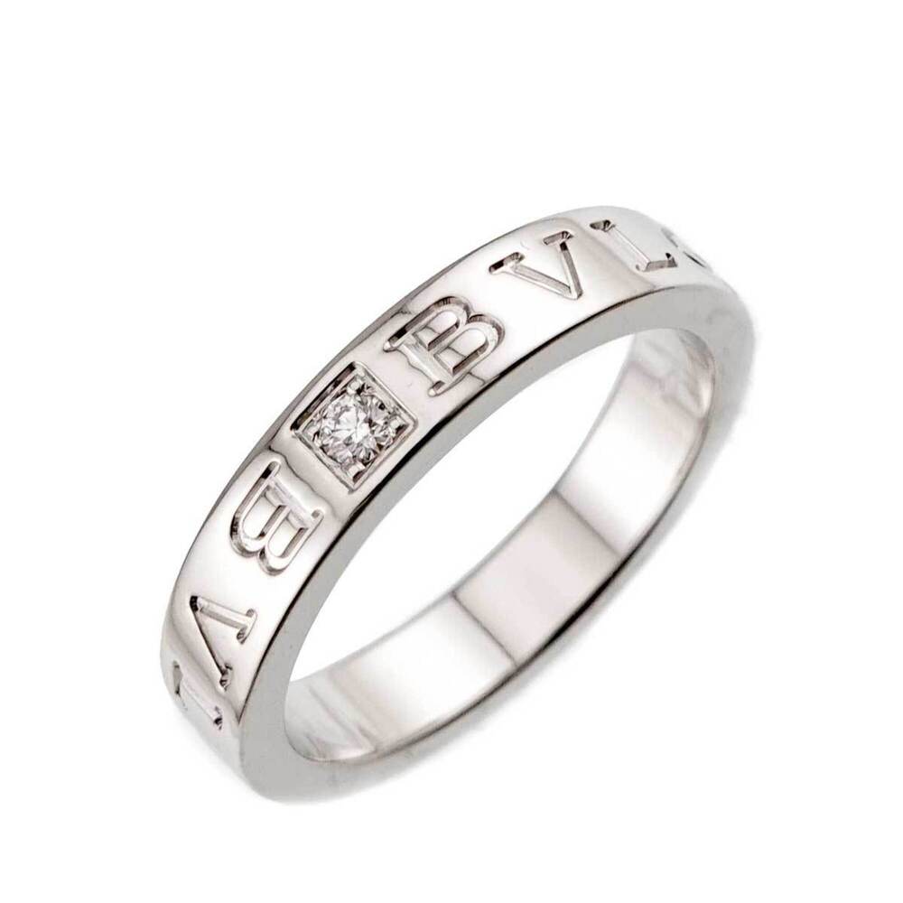 Bulgari BVLGARI B-ZERO1 Essential 1 Ring with Diamond, 18K WG White Gold 750